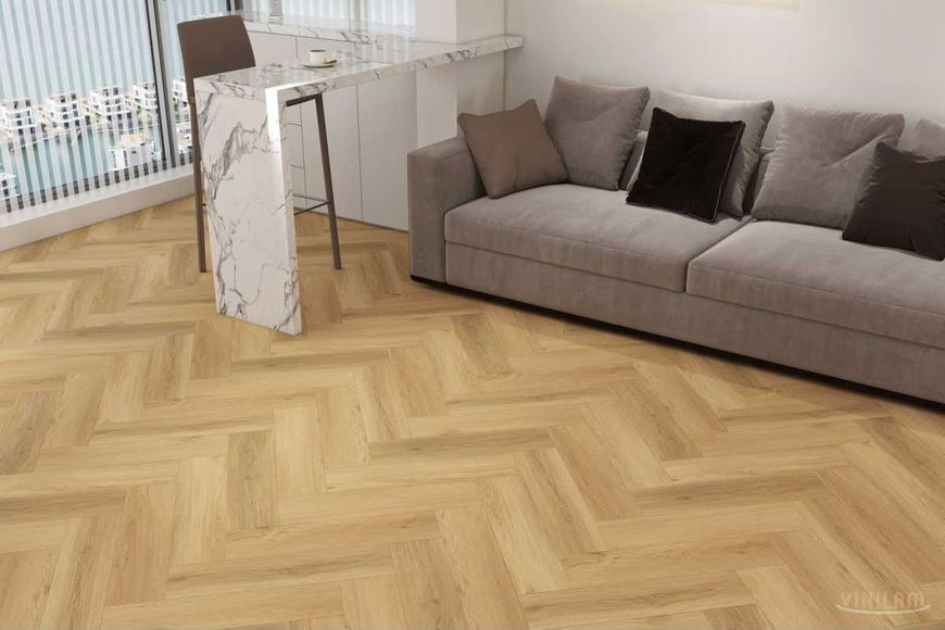Вінілове покриття Vinilam Parquet Herringbone 2,5 мм Дуб Баррік WF 0472 52810 фото
