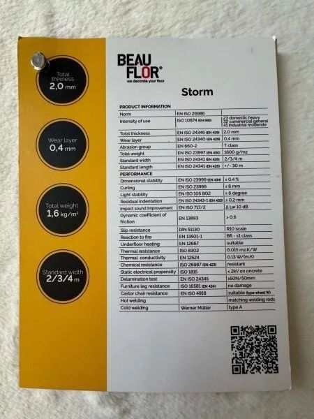 Напівкомерційний лінолеум Beauflor Storm 3 м Beauflor Storm 3 м фото