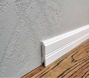 Плінтус Kluchuk MDF RAL 9003 Білий 60х12х2000 мм. MDF-LF02 MDF-LF02 фото