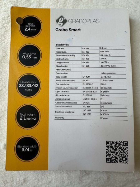 Напівкомерційний лінолеум Grabo Smart 3 м; 4 м Grabo Smart 3 м; 4 м фото