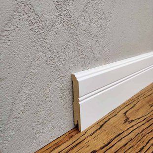 Плінтус Kluchuk MDF RAL 9003 Білий 80х12х2000 мм. MDF-LF01 MDF-LF01 фото
